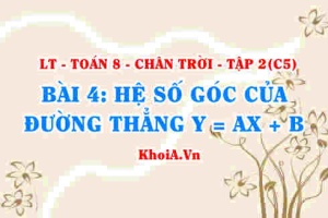 Hệ số góc của đường thẳng, cách nhận biết hai đường thẳng song song, cắt nhau? Toán 8 bài 4 Chân trời Tập 2 c5